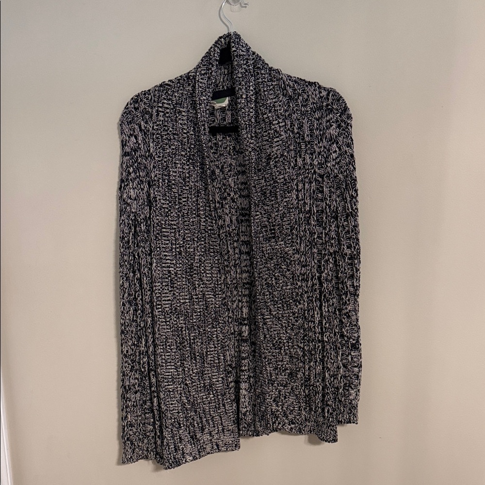 Anthropologie black/grey cotton cardigan women’s size XS
